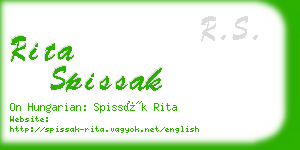 rita spissak business card